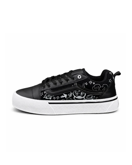 کفش کتانی مردانه ونس اولداسکول کنو کاستوم مشکی سفید Vans oldskool Knu