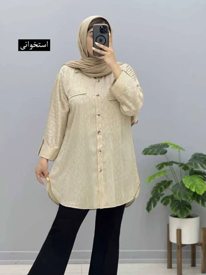 شومیز مانتویی آزیتا قواره دار