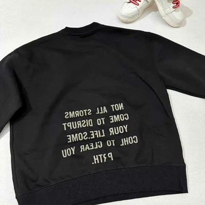 بلوز پاییزه بچه گانه طرح نمایشی NOT ALL STORMS وارداتی