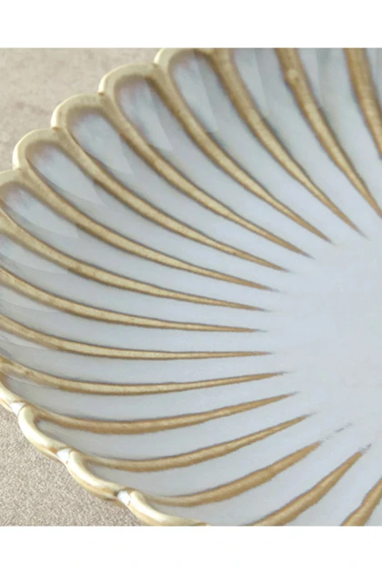 بشقاب دسر English Home مدل Fiore New Bone China - طوسی