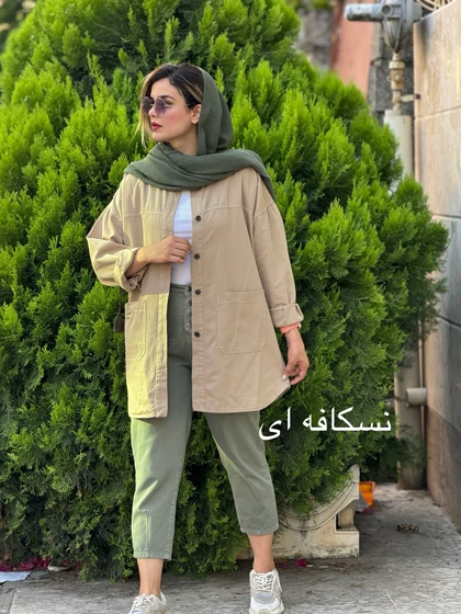 مانتو کتان جیب پایین 243