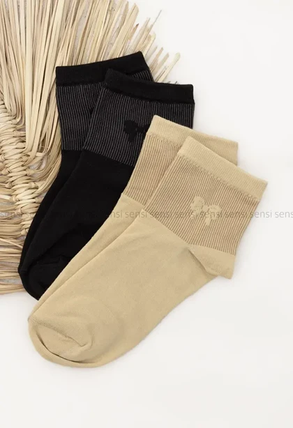 جوراب پاپیون نیم ساق پنبه کد1004923