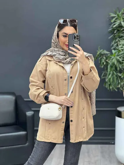 مانتو پرچ دار صدف