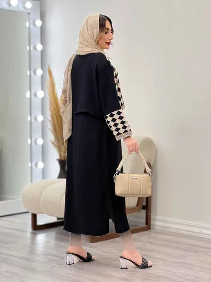 پیراهن دو تکه طرح دار