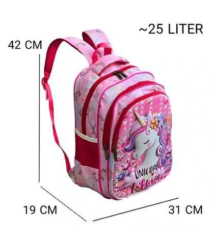کیف مدرسه دخترانه طرح برجسته 3921 UNICORN