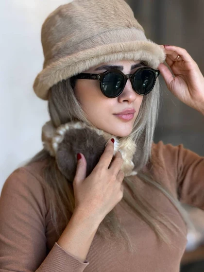 ست کلاه باکت و گوش گیر زمستانی زنانه مدل pilo