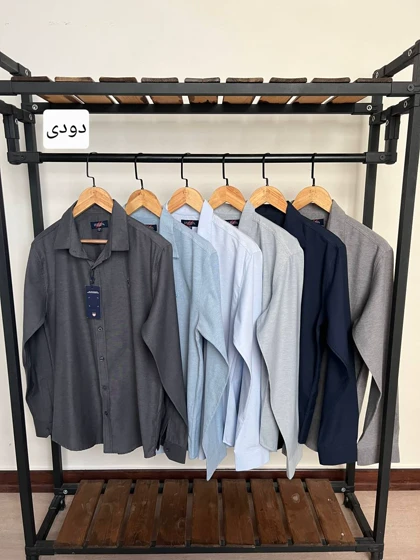 پیراهن ساده استین بلند پنبه کد 2475