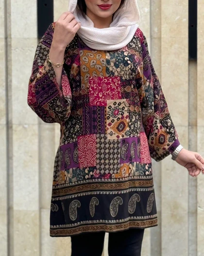 تونیک سایز بزرگ اشک طرح اندونزی 1162