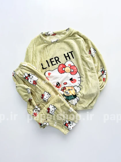 ست بلوز و شلوار حوله ای طرح کیتی