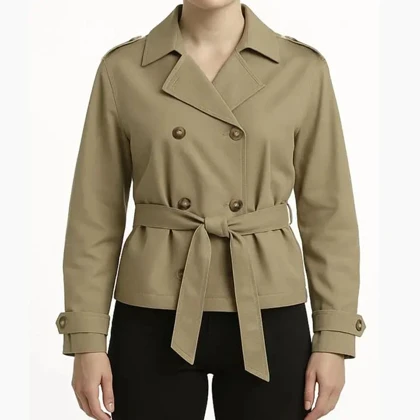 ترنچ کت دبل برست اورسایز زنانه - 62251174