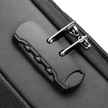 کوله پشتی لپ تاپ 15.6 اینچ چرم بنج Bange اصل مدل BG-6622 قفل دار با پورت USB