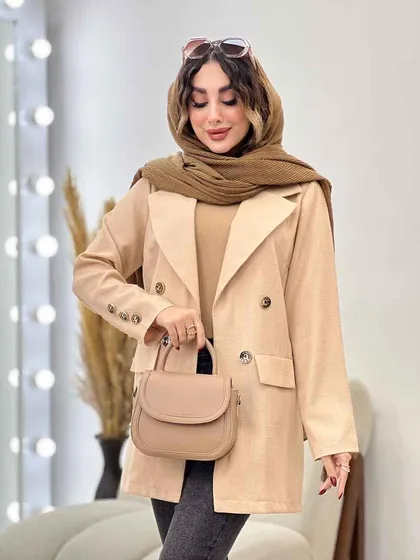 مانتو کتی شاین آستین سه دکمه
