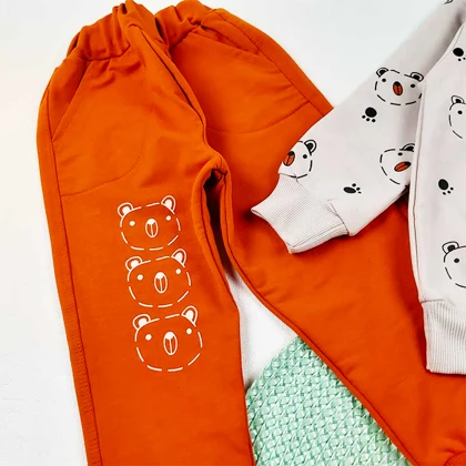 بلوز شلوار پسرانه خرس کلاه شیطونی