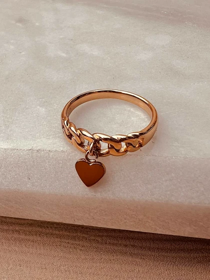 انگشتر قلب آویز ژوپینگ