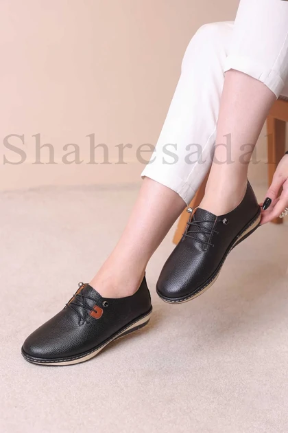 کفش چرم طبیعی زنانه کد 7134