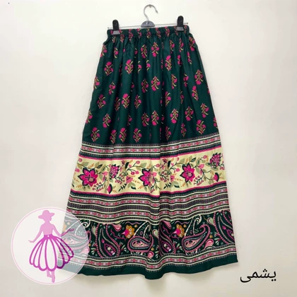 دامن نخی بلند طرح ماهک در رنگبندی متنوع