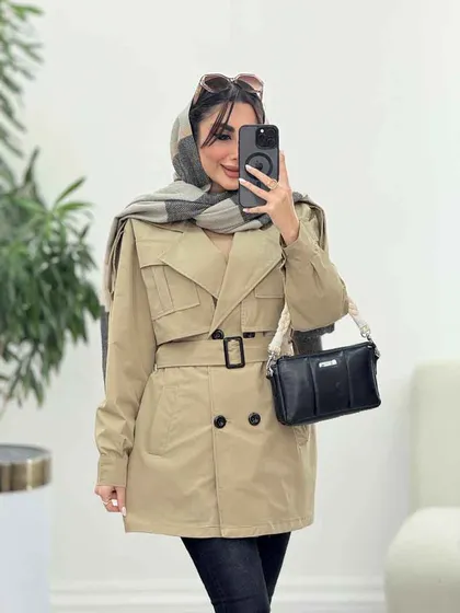 بارانی دو تکه جیب پیله