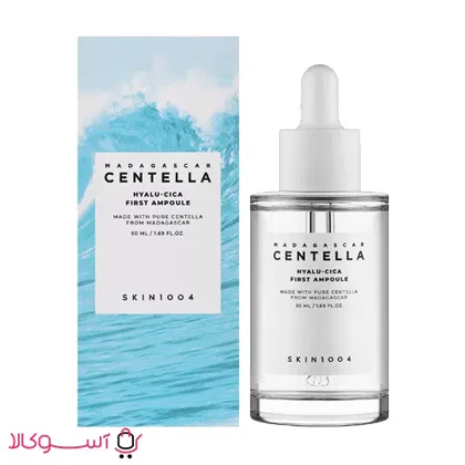 سرم صورت آمپولی مرطوب کننده سنتلا مدل Hyalu Cica حجم 50 میل
