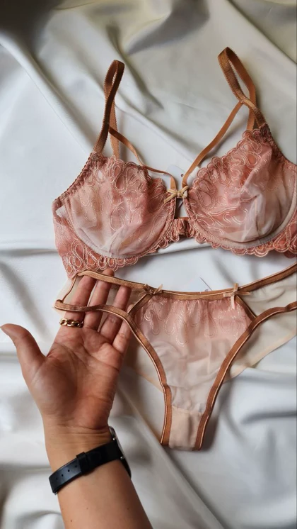 ست سوتین و شورت تمام تور زنانه BARONE کد: 345