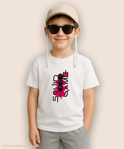 تیشرت بچگانه طرح اسکویید گیم کد 1048