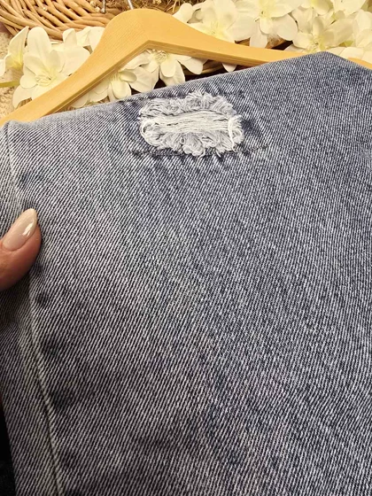 شلوار جین کمرکش اسپرت بگ