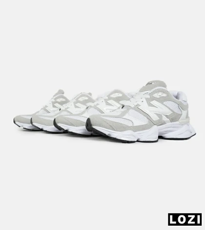 کفش کتانی مردانه و زنانه سفید طوسی NEW BALANCE 9060
