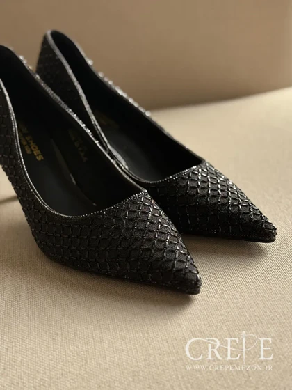 کفش مجلسی نگینی پاشنه 7/5 سانت