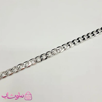 زنجیر ژوپینگ مدل کارتیه نقره ای رنگ 50 سانت 6 میل کد 1199
