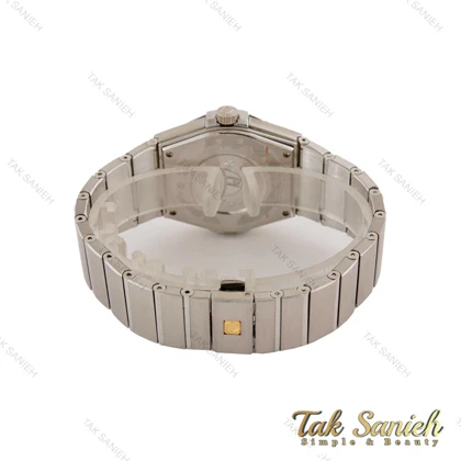 ساعت امگا کانسلیشن مردانه نقره ای صفحه سرمه ای مشکی ایندکس خط Omega-5156-G