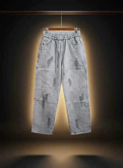 شلوار جاگر بگ گرم بالا طرح انتزاعی هنری قد 110 سانت کد کد WD-33 با تضمین کیفیت