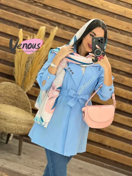 مانتو داکرون یقه پیرسینگ