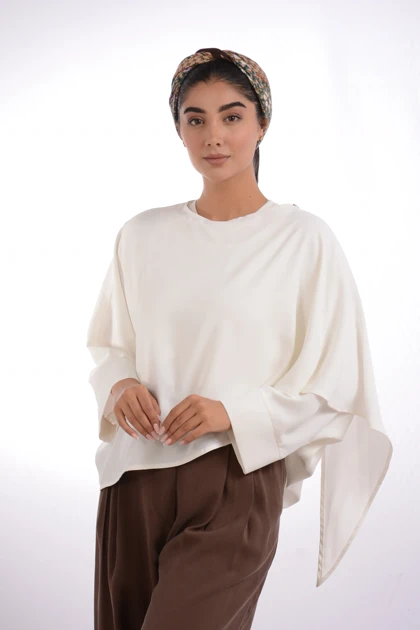 شومیز حریر پانچی ژاکلین