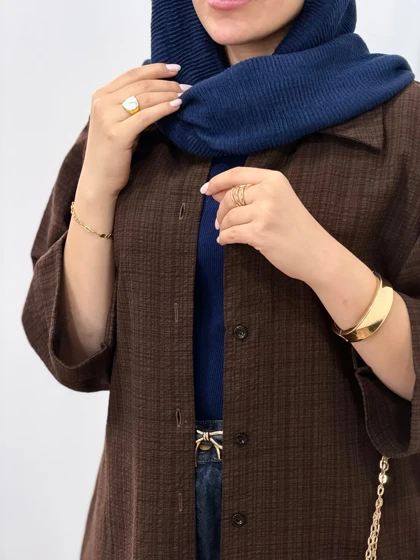 تونیک مانتویی لینن پنبه سمن