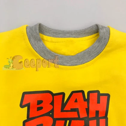بلوزشلواربچه گانه طرح BLAH