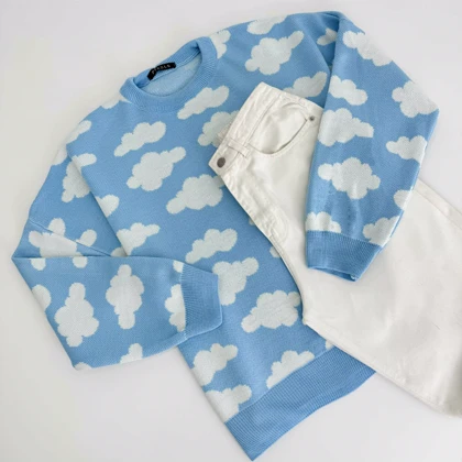 پلیور بافت ابری 1008070