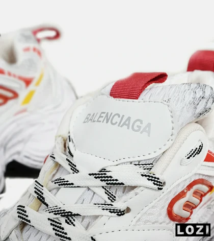 کفش کتانی سفید قرمز BALENCIAGA 10XL