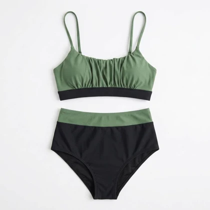 بیکینی زنانه Cupshe مدل Color Block Ruched