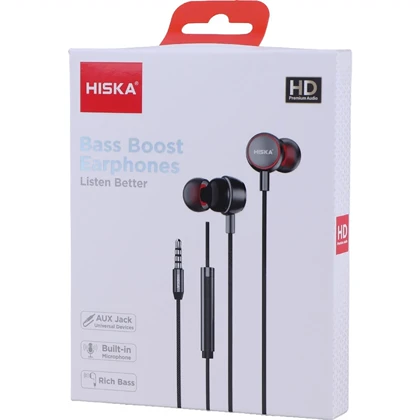 هندزفری سیمی جک 3.5 میلی متری هیسکا HISKA مدل HK-747 با Bass Boost