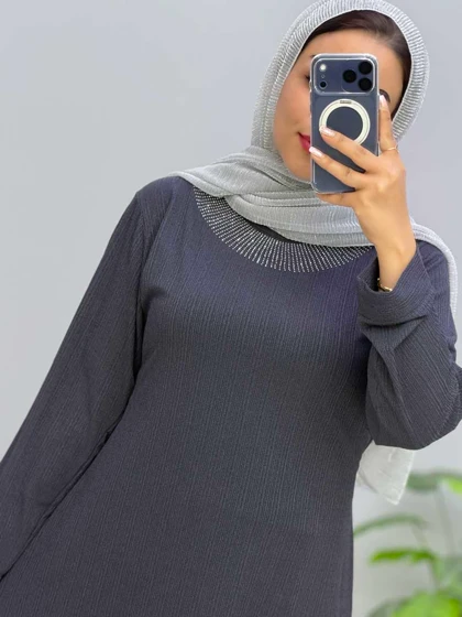 تونیک یقه گرد کریشه سیلان کد 9352598