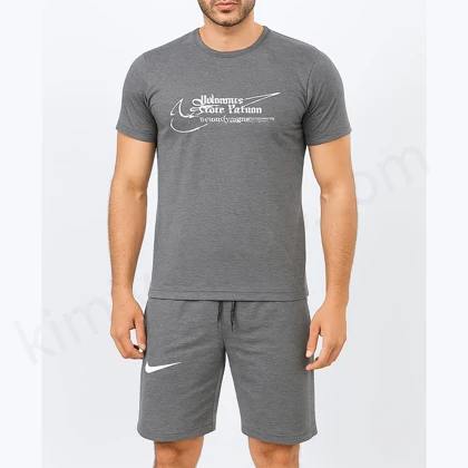 ست تیشرت و شلوارک مردانه نایک – جنس پنبه ملانژ، کیفیت عالی