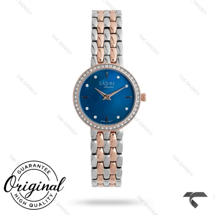 لاکسمی زنانه 8172-7 دورنگ رزگلد دورنگین صفحه سرمه ای Laxmi-9295-L