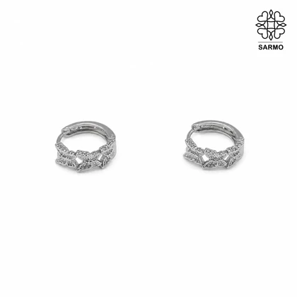 گوشواره پروانه نقره ای ژوپینگ کد 405230112