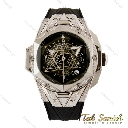 ساعت هابلوت کهکشانی مردانه سیلور نگین‌دار Hublot-4371-G