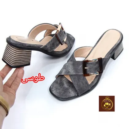 صندل روفرشی لی طبی زنانه پاشنه‌دار
