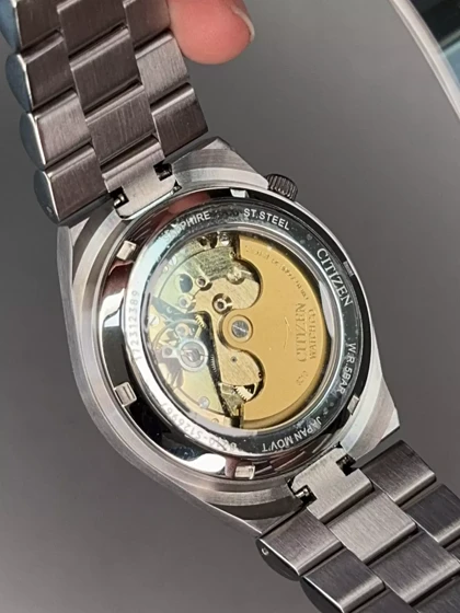 ساعت مچی سیتیزن سویوسا اتوماتیک بند سیلور صفحه سفید Citizen Tsuyosa