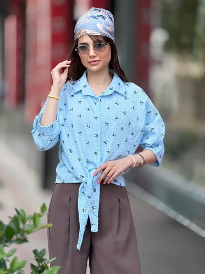 شومیز گره‌ای پاپیون