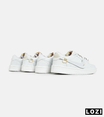 کفش کتانی مردانه و زنانه سفید NIKE jordan 1 مدل 7280