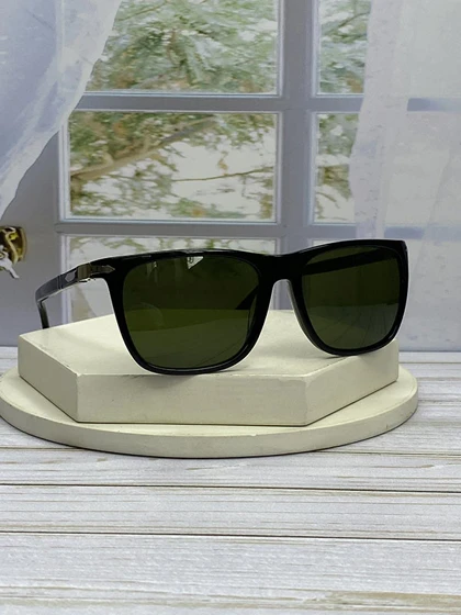 عینک آفتابی پرسول مدل PO3243/S فریم استات و کائوچو، عدسی شیشه‌ای UV400 با وضوح دید فوق‌العاده