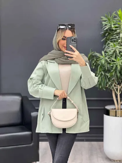 مانتو لینن سرشانه ژیله