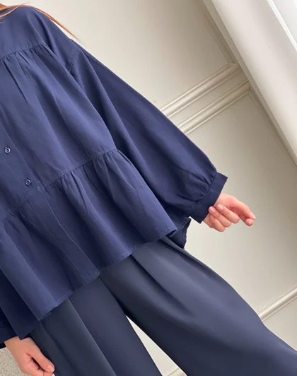 شومیز لینن عروسکی ملوسک کد SH-3068